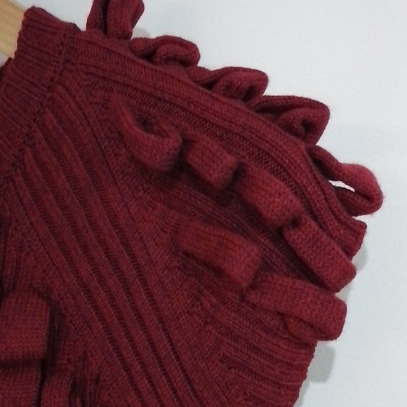 E3💐 Cynthia Steffe S zip front short sleeve knit sweater with loops - Picture 4 of 8